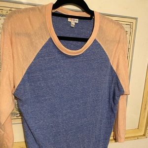 Blue and Pink Raglan Tee